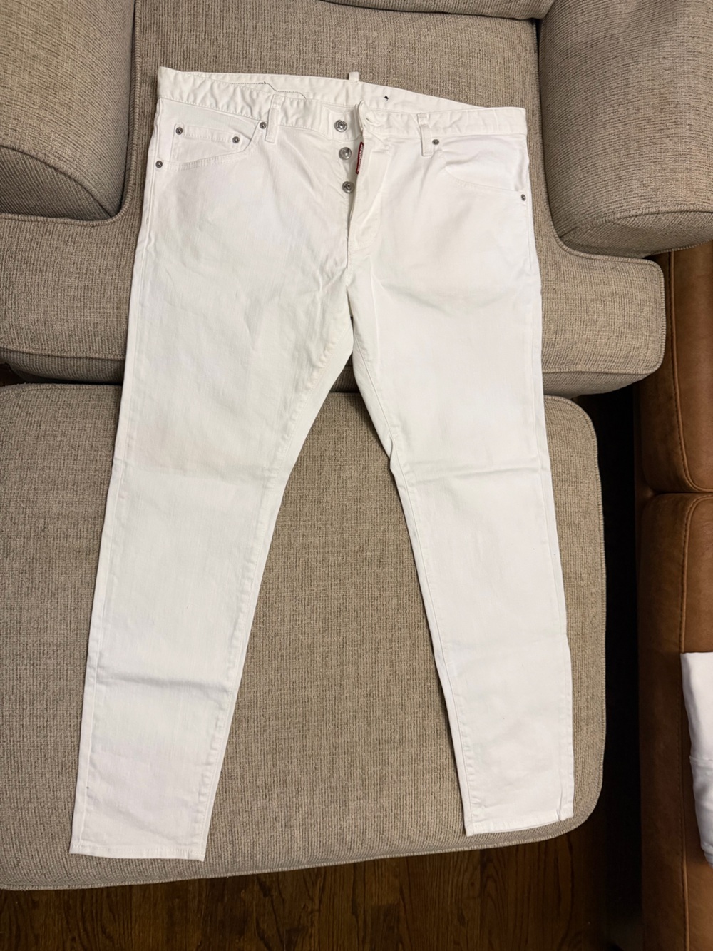 DSQUARED2 mens White Skinny Jeans